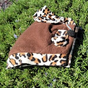 Leopard Print Small Dog Hoodie - Brown
